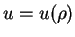 $ u=u(\rho)$