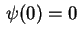 $ \,\psi(0)=0\,$