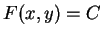 $\displaystyle F(x,y)=C$