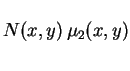 $\displaystyle N(x,y)\,\mu_2(x,y) \rule{0.cm}{0.7cm}$