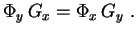 $\displaystyle \Phi_y\,G_x=\Phi_x\,G_y \ .$