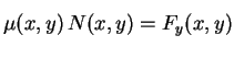 $\displaystyle \mu(x,y)\,N(x,y)=F_y(x,y) \rule{0.cm}{0.5cm}$