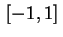 $ \,[-1,1]\,$