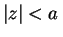 $ \lvert z\rvert<a\,$