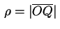 $ \,\rho=\lvert\overline{OQ}\rvert\,$